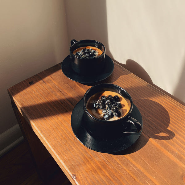 Thai Tea Panna Cotta With Brown Sugar Boba