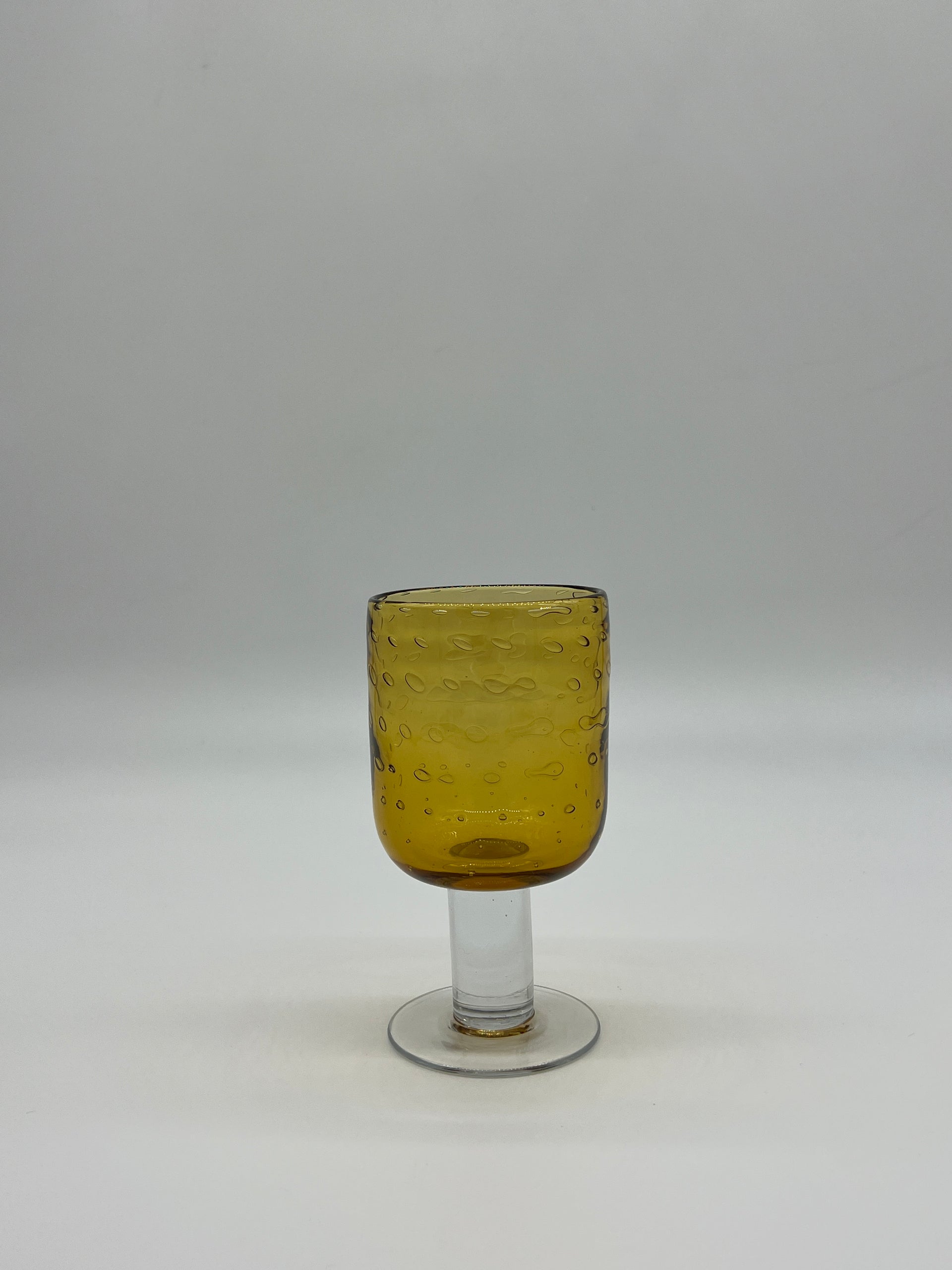 hand blown bubble goblets