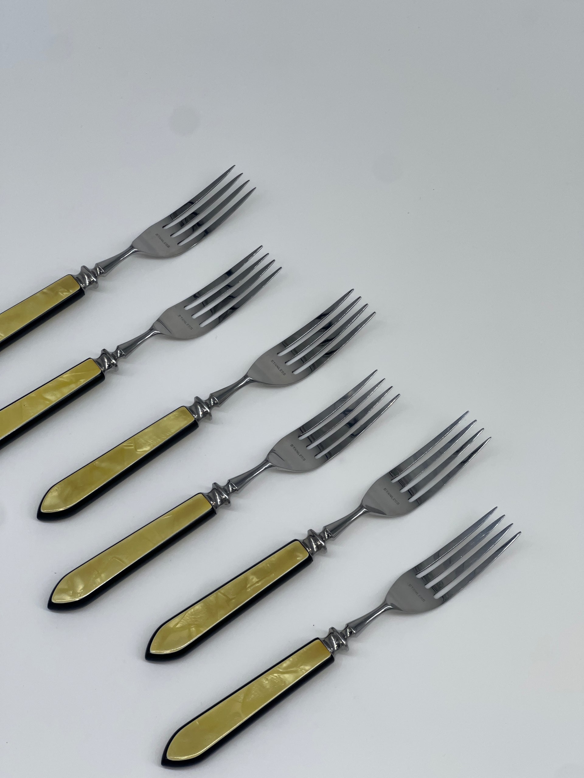 two tone antique flatware
