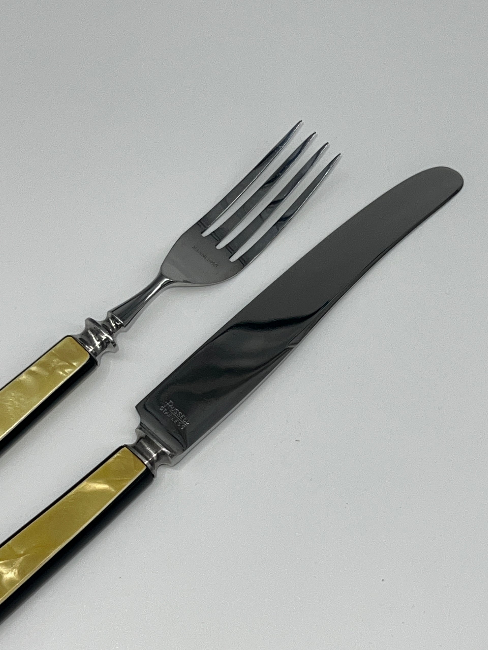 two tone antique flatware