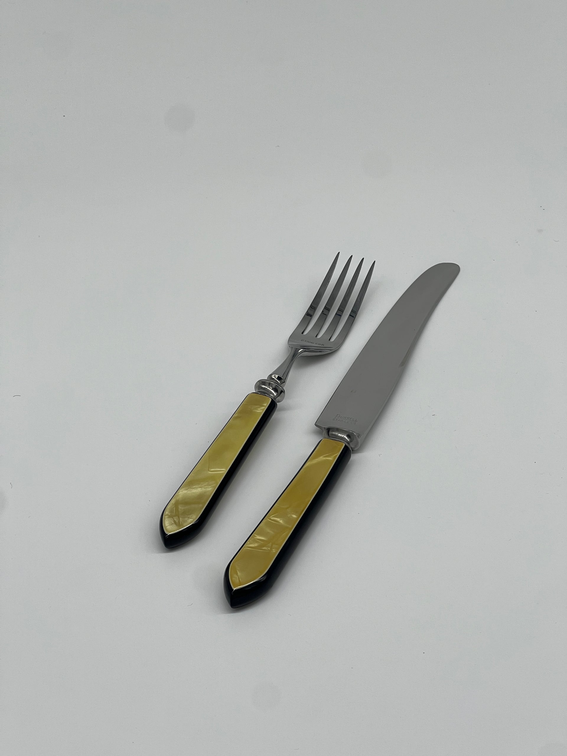 two tone antique flatware