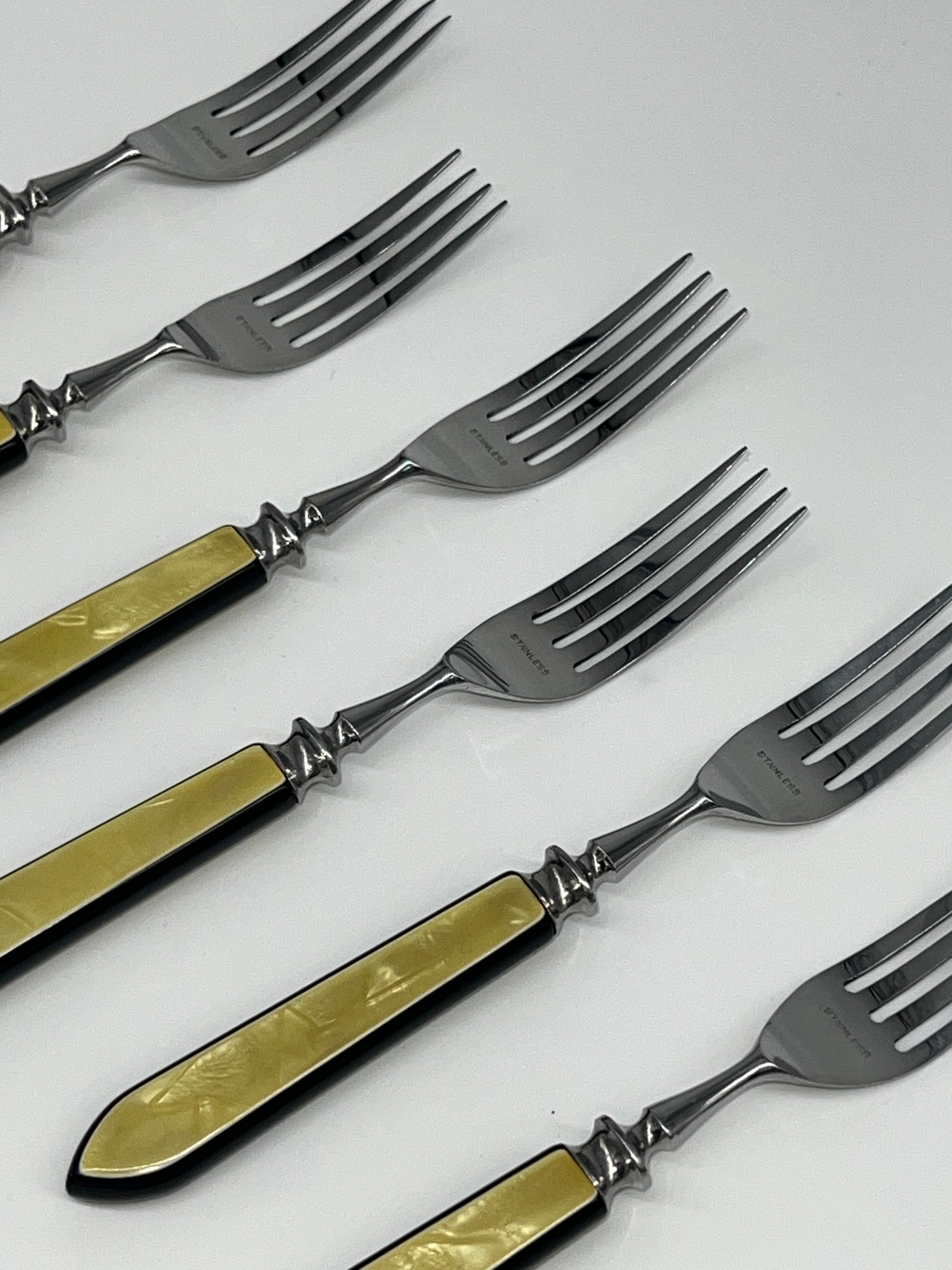 two tone antique flatware