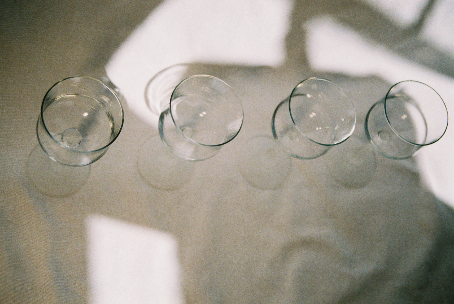 frosted stem glasses