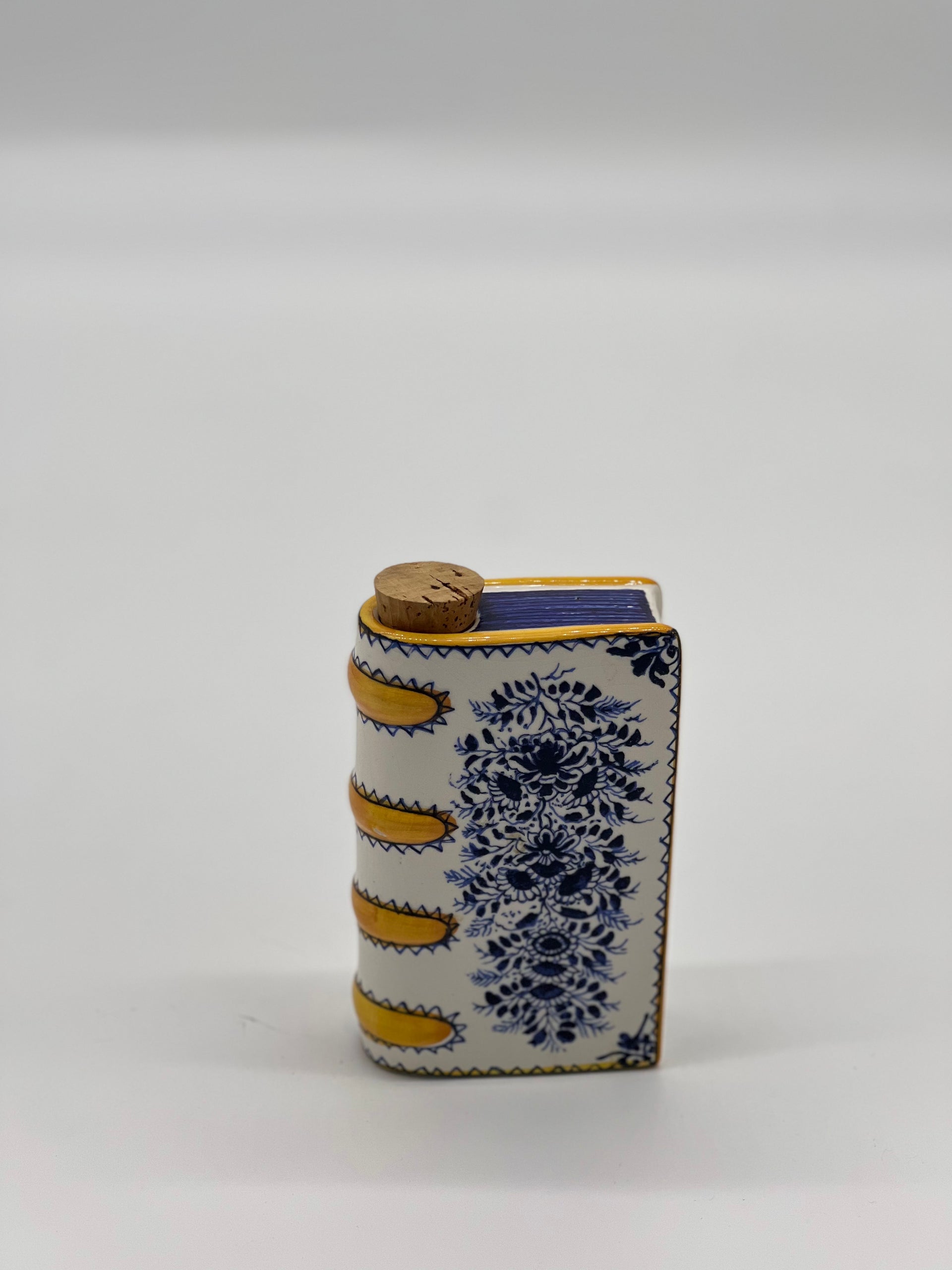 portuguese majolica book flask