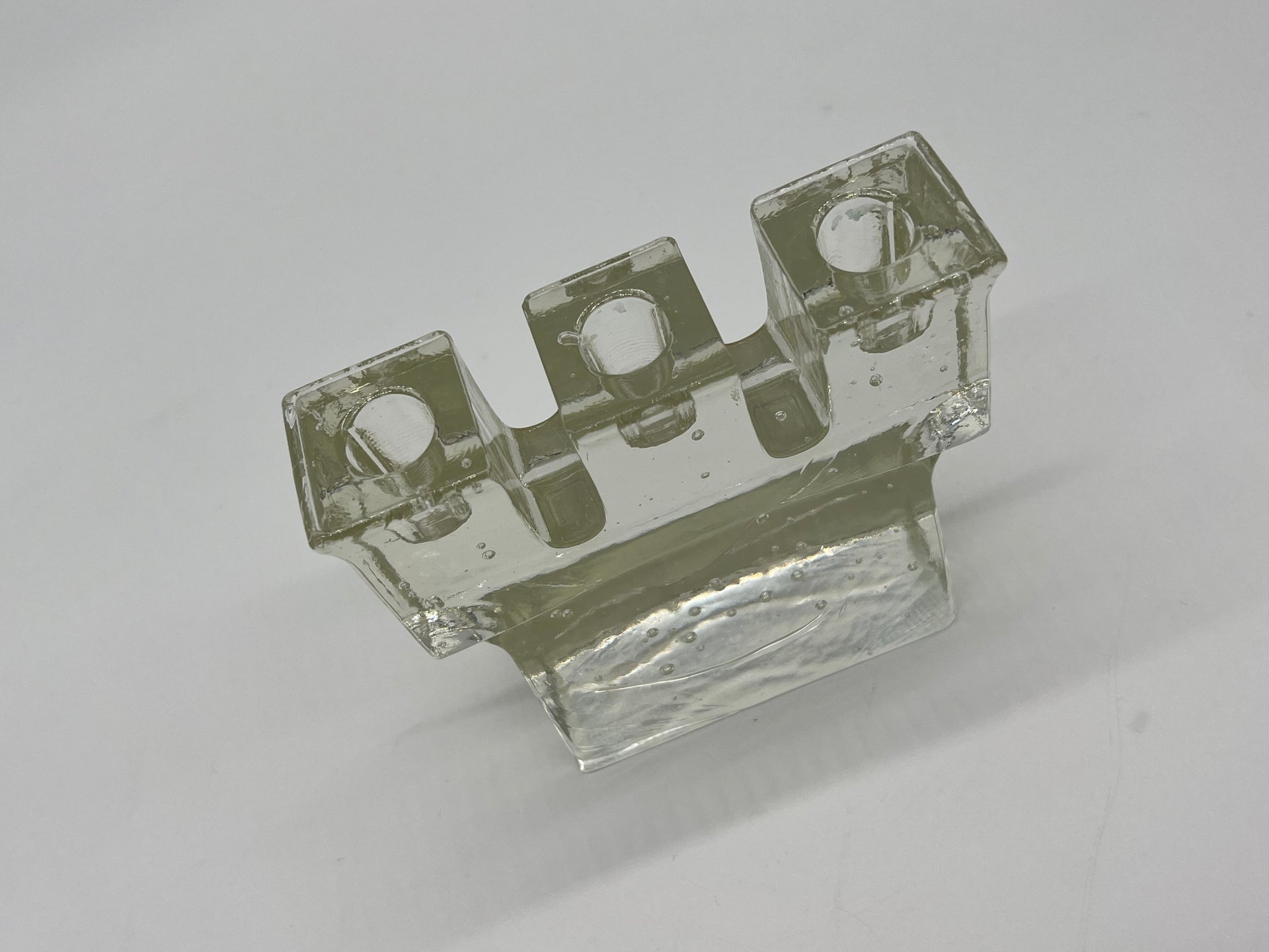 dansk glass candleholder