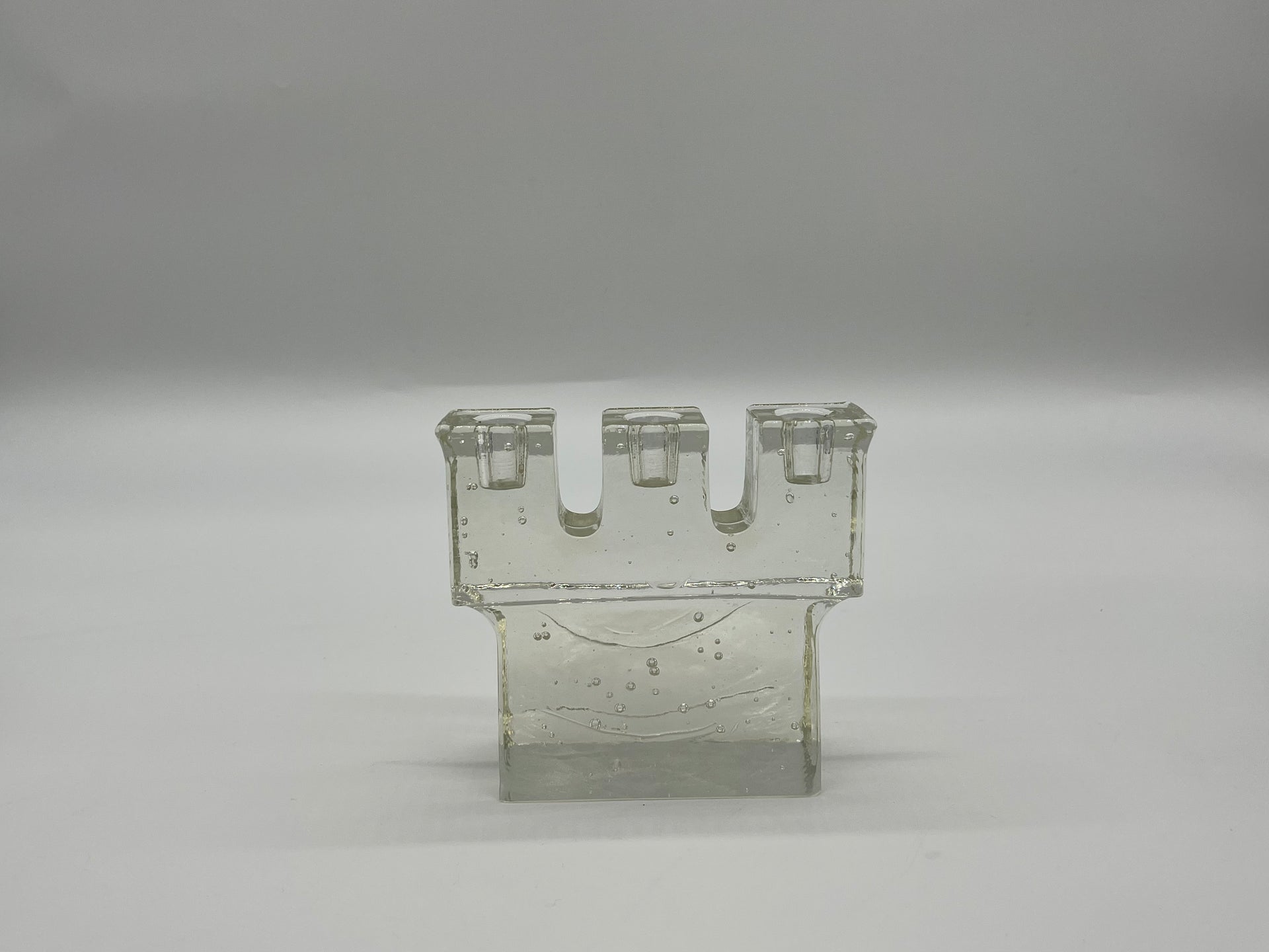 dansk glass candleholder