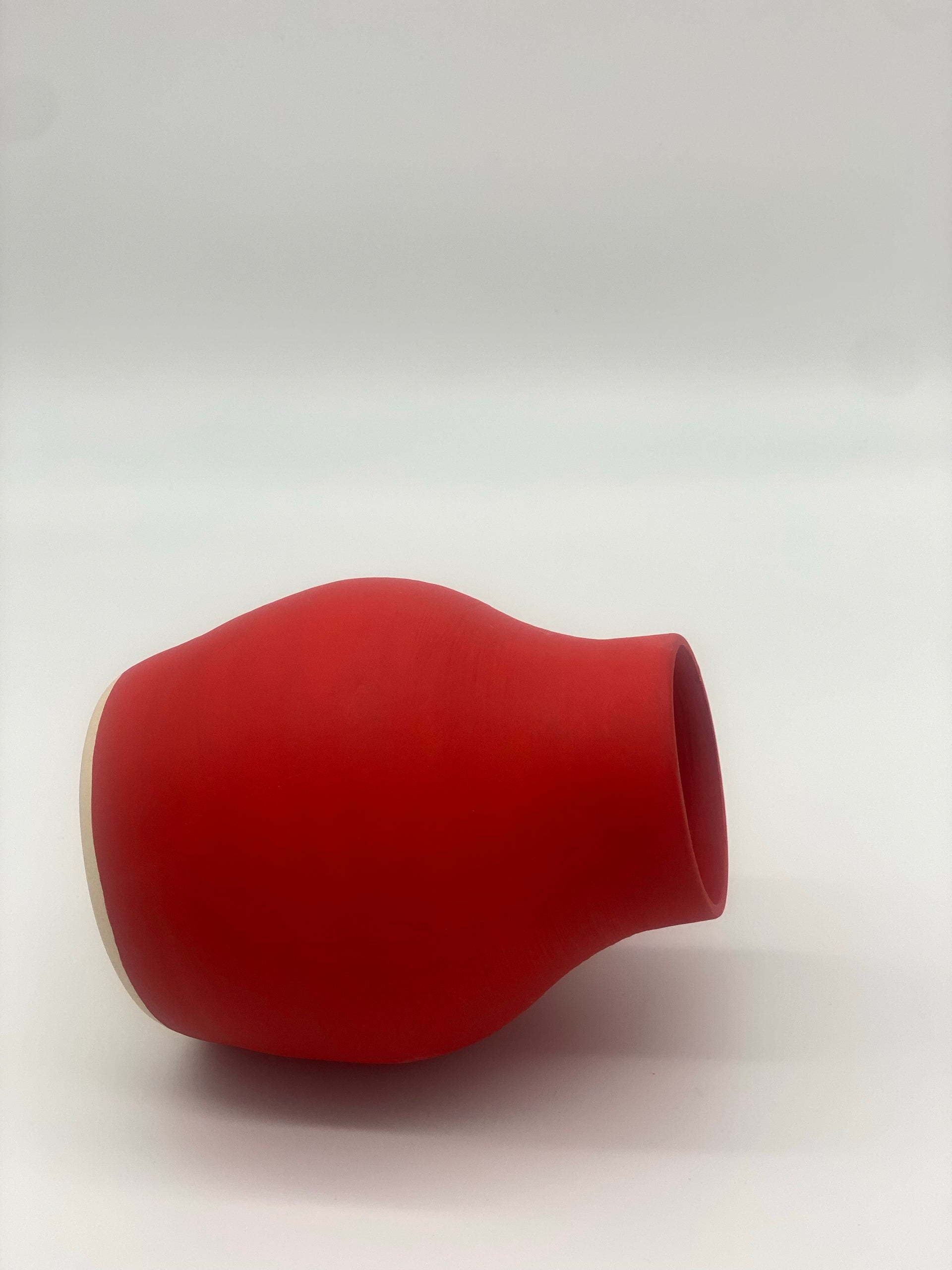 heart pott ceramics red tall vase