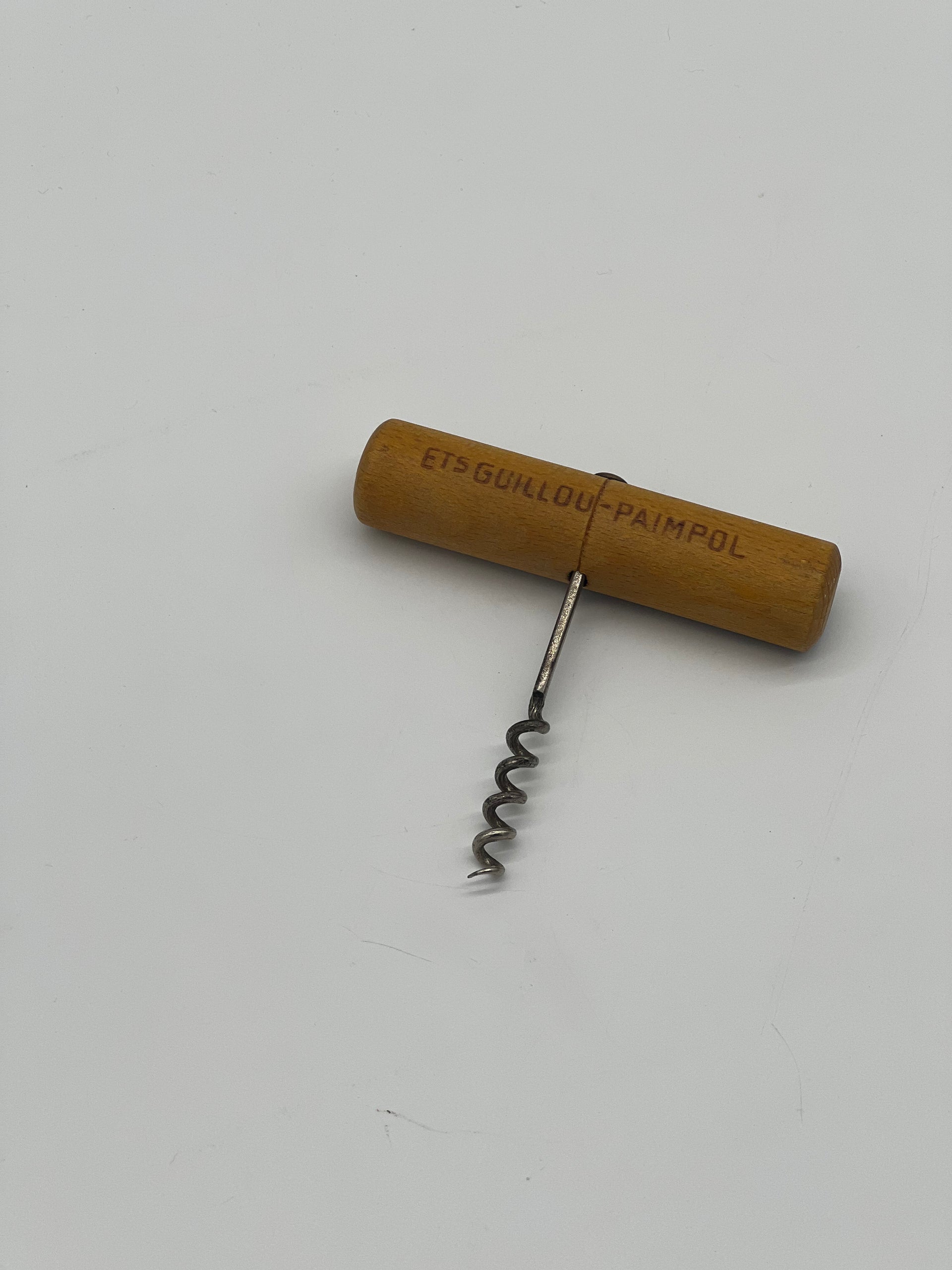 french handmade wood corkscrew